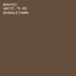 #654F3C - Shingle Fawn Color Image